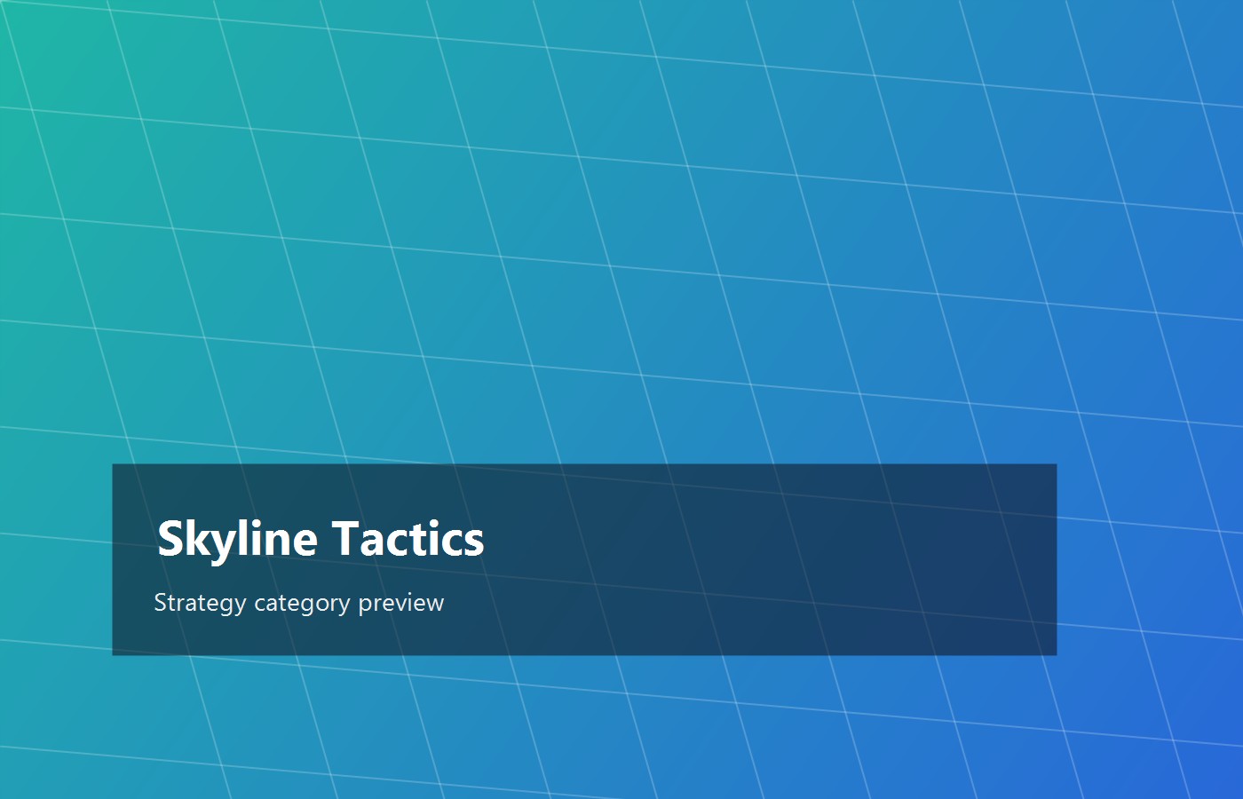 Skyline tactics strategy game preview on XelunorVamik