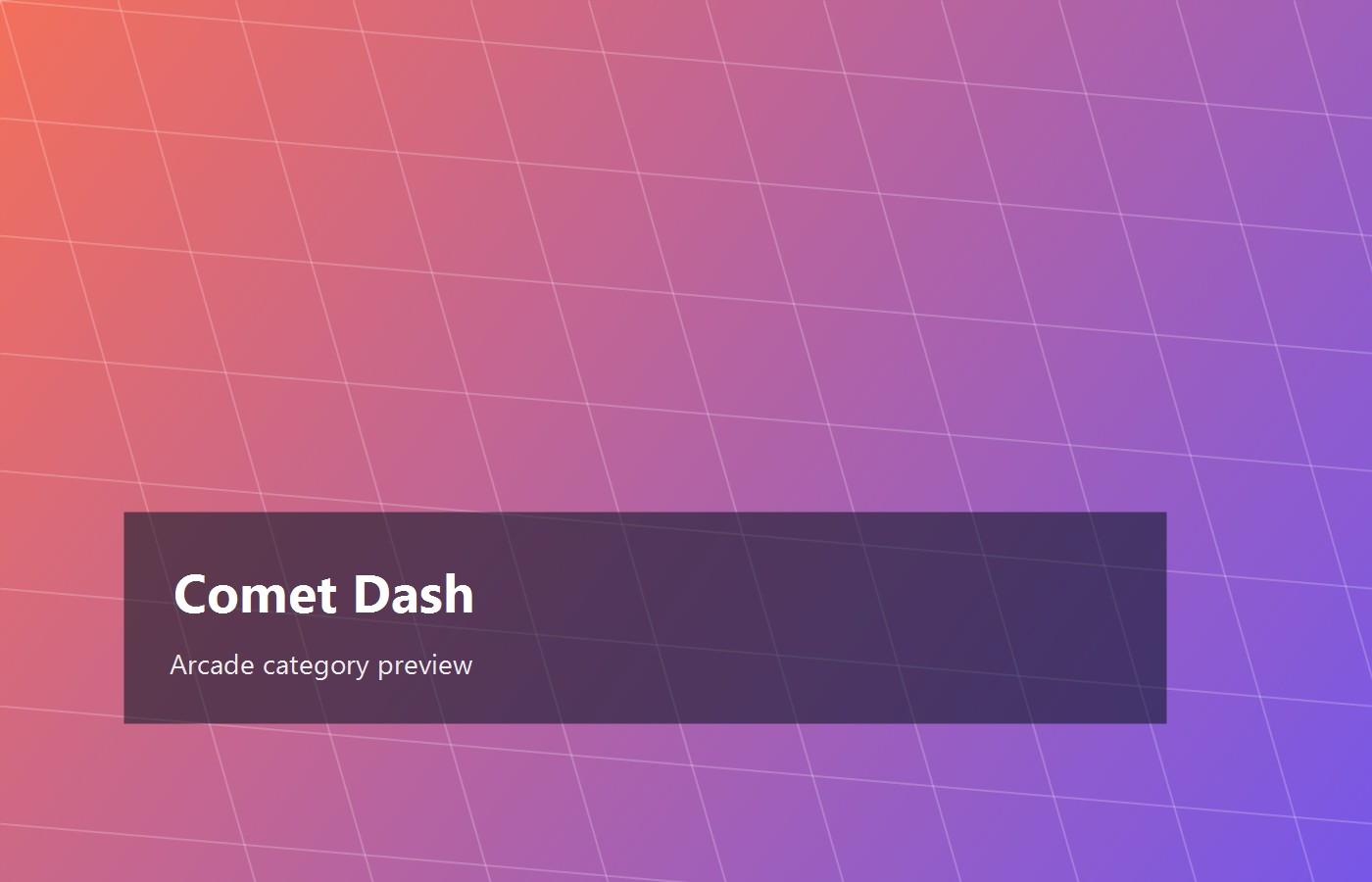 Comet dash arcade game preview on XelunorVamik